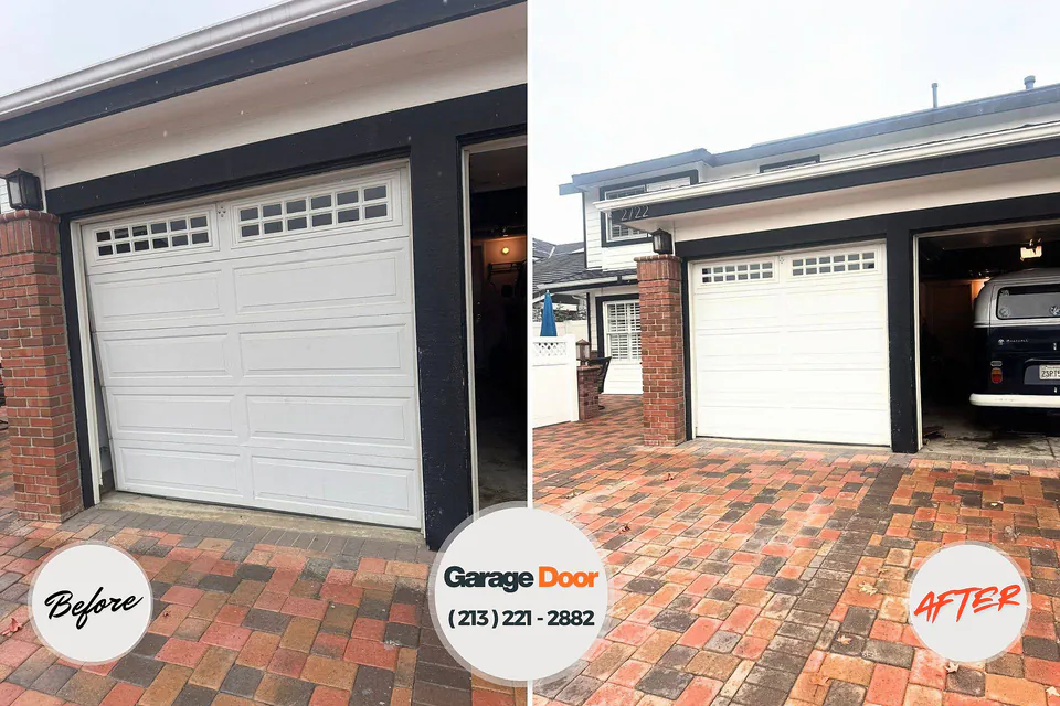 Before and after: garage door repair Keaau, HI
